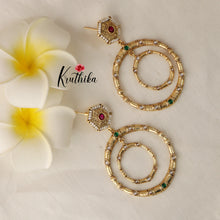 Big trendy Chadbali Earrings ( three color options) E416