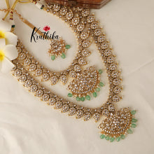 Pretty White Kundan Mango Semi Bridal set BS031