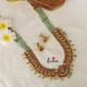Grand Onyx Beads Peacock Kempu Haaram LH748