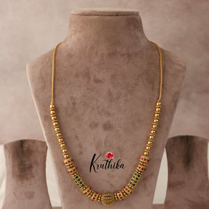 Trendy Golden beaded kemp chain NC1534