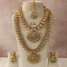 Pretty White Kundan Mango Semi Bridal set BS031