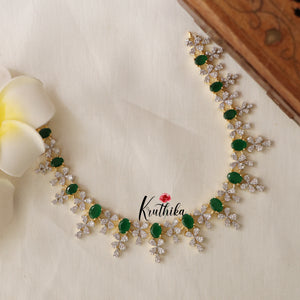 Sparkling AD/CZ Necklace NC1662 ( Available in 2 Colours)