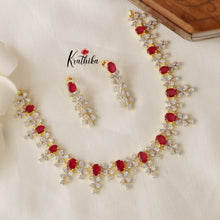 Sparkling AD/CZ Necklace NC1662 ( Available in 2 Colours)