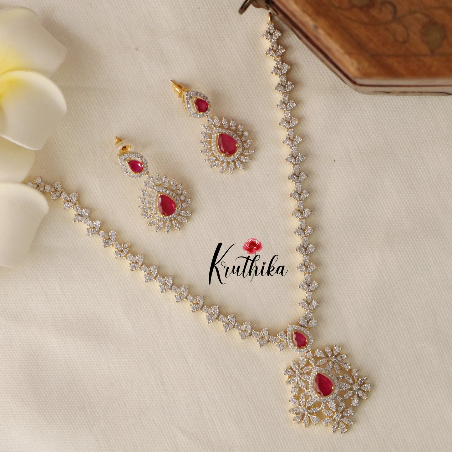 Simple CZ Necklace NC1469 (Available in 2 Colours)