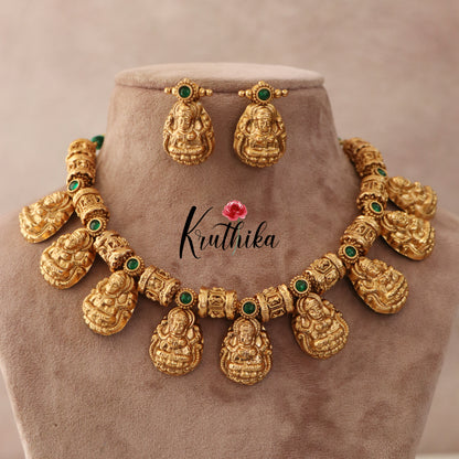 Beautiful Antique Lakshmi Necklace NC1668 ( Available in 3 Colours)