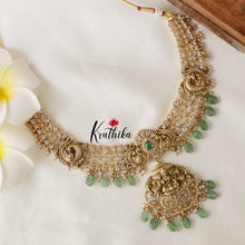 Pretty Lakshmi Peacock Cutwork Necklace ( Available in 2 colours) NC1434