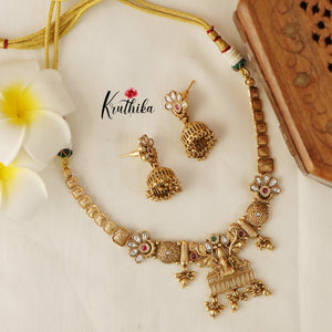 Pretty Lakshmi Flower Necklace NC1491