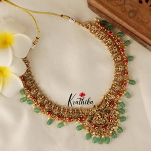 Elegant Lakshmi Peacock Coral Beads NC1474 (Available in 2 Colours)