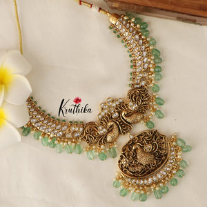 Elegant Peacock Kempu Necklace NC1475 (Available in 3 Variants)