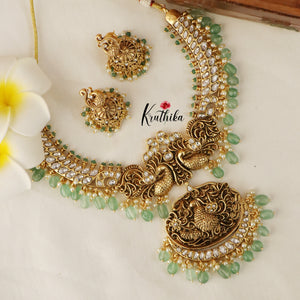 Elegant Peacock Kempu Necklace NC1475 (Available in 3 Variants)