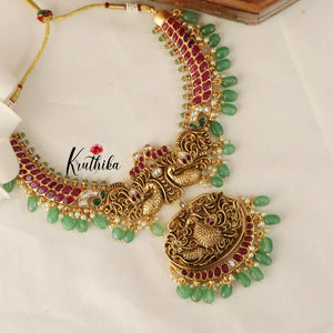 Elegant Peacock Kempu Necklace NC1475 (Available in 3 Variants)