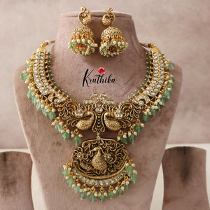 Elegant Peacock Kempu Necklace NC1475 (Available in 3 Variants)