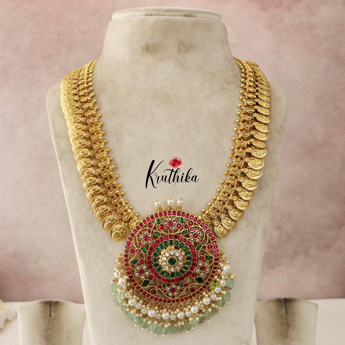 Pre order booking-Premium Jadau Kasu Haaram LH713-Pre order 15 days