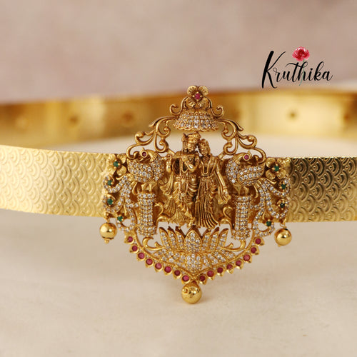 Beautiful CZ Radha Krishna Hip Belt V193