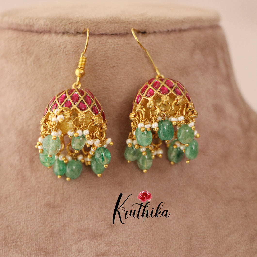 Premium Jadau Jhumkas E406