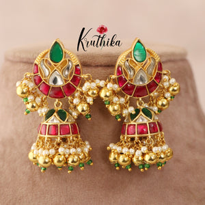 Premium Jadau Jhumkas ( Available in 2 Colours) E401