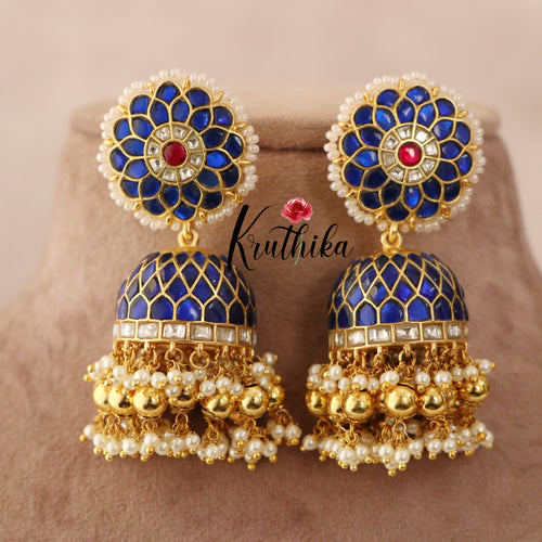 Premium Jadau Jhumkas E407