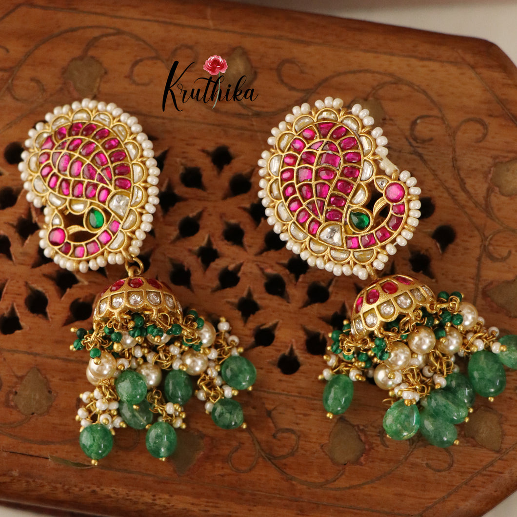 Premium Jadau Jhumkas E405