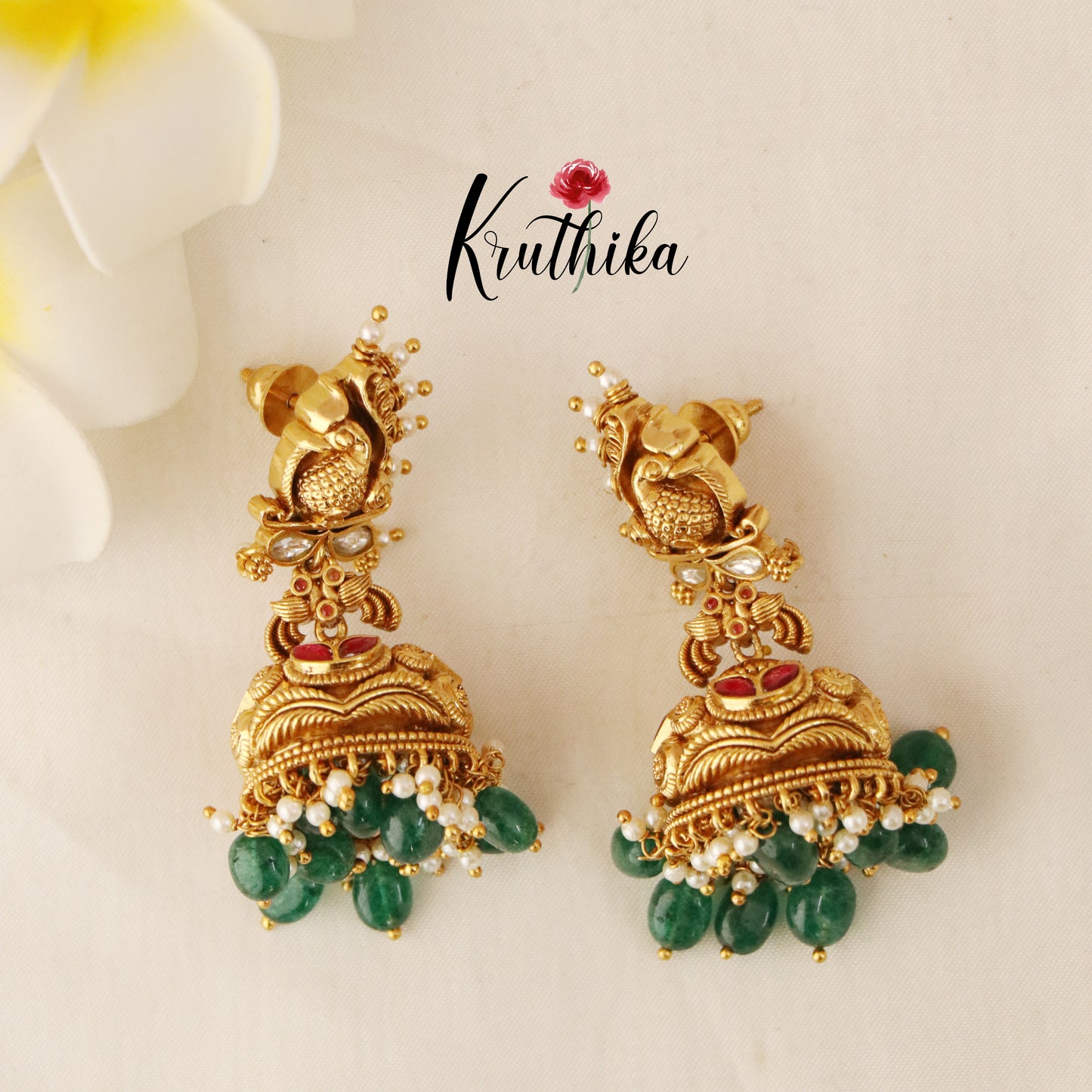 Premium Peacock Jhumkas E408