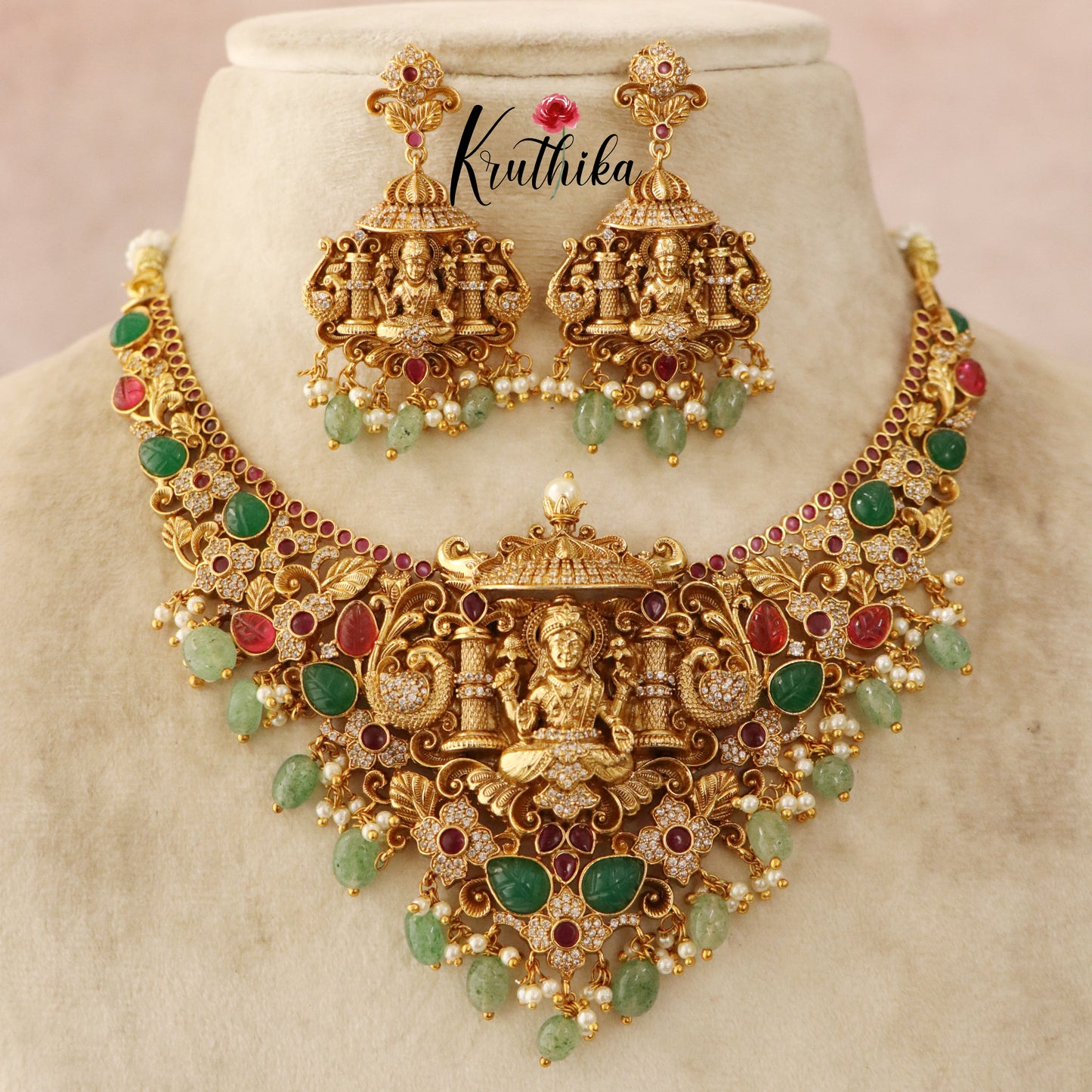 Beautiful Lakshmi Peacock Necklace NC1441