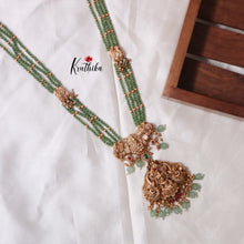 Simple Onxy Beads Lakshmi Peacock Haaram LH686