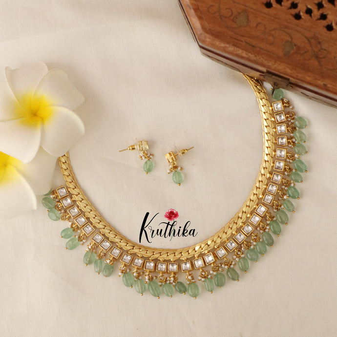 Beautiful Kundan Square Stones Necklace NC1487