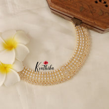 Pretty CZ Leaves Necklace-Gold Polish NC1679