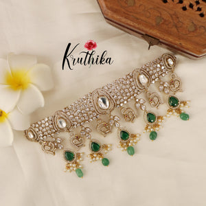 Elegant Victorian Moissanite Chocker NC1483 ( Available in 2 Colours)