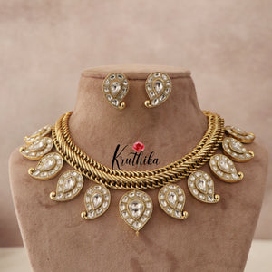 Elegant Mango Jadau Necklace NC1479 ( Available in 3 Colours )