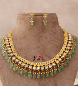 Beautiful Kundan Square Stones Necklace NC1487