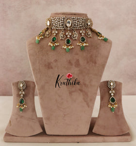 Elegant Victorian Moissanite Chocker NC1483 ( Available in 2 Colours)