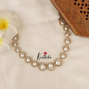 Simple AD pearl necklace NC1519