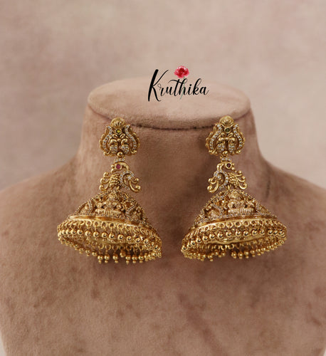 Trendy Peacock Lakshmi Jhumkas E421