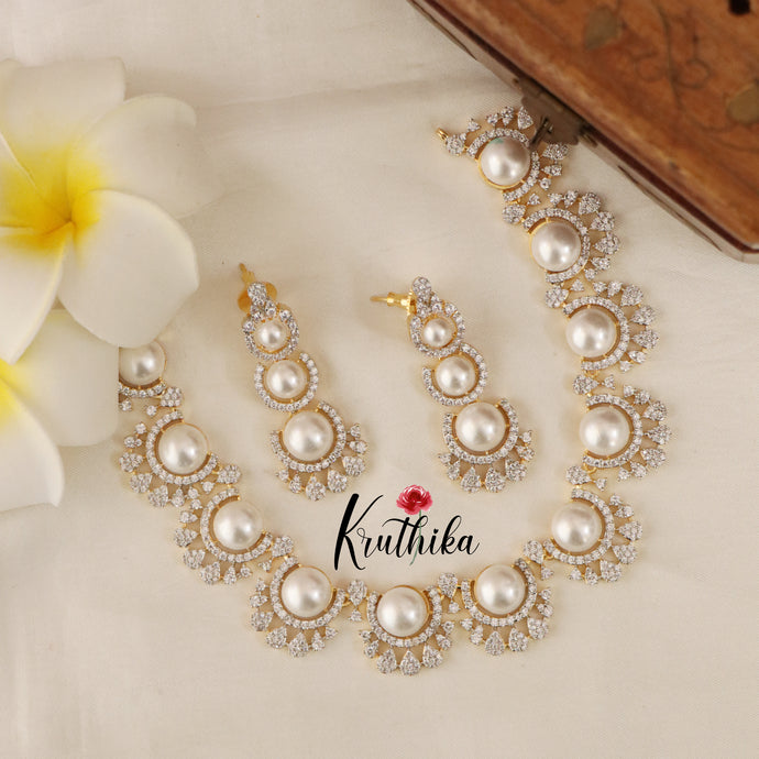 Simple AD Pearl necklace NC1518