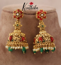 Beautiful Flower Coral Jhumkas E423