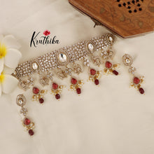 Elegant Victorian Moissanite Chocker NC1483 ( Available in 2 Colours)