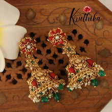 Beautiful Flower Coral Jhumkas E423