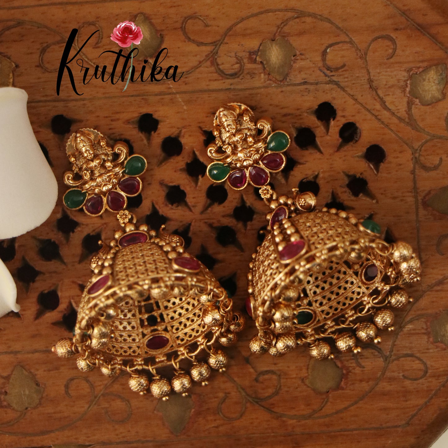 Trendy Lakshmi Peacock Earrings E417 ( Available in 2 Colours)