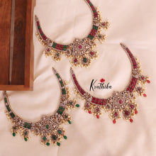 Elegant Premium AD/Victorian Peacock Necklace ( Available in 3 Colours ) NC1712