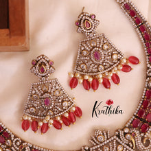 Elegant Premium AD/Victorian Peacock Necklace ( Available in 3 Colours ) NC1712