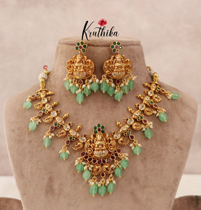 Pretty Gold like finish Laxmi Necklace NC1498