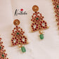 Pre order-Grand Premium Mango Kemp 2 in 1 Reversible haaram -Green Beads LH715