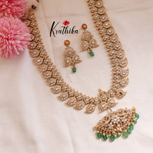 Grand Premium Mango Kemp 2 in 1 Reversible haaram -Green Beads LH715