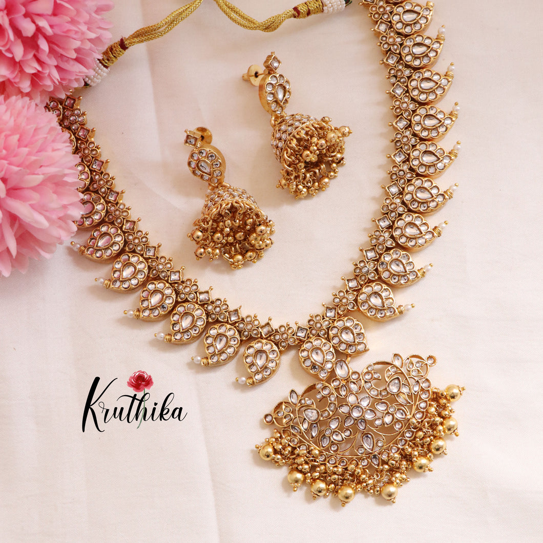 Elegant Premium Kundan Kemp Necklace NC1704