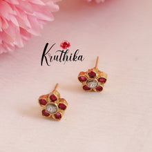 Beautiful Floral Design Kemp Necklace-Ruby Stone NC1698