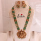 Grand Premium green Beads Lakshmi temple Haaram LH726