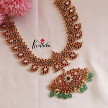 Grand Premium Mango Kemp 2 in 1 Reversible necklace - Green Beads  NC1702
