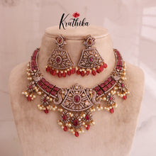 Elegant Premium AD/Victorian Peacock Necklace ( Available in 3 Colours ) NC1712