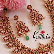 Grand Premium Mango Kemp 2 in 1 Reversible necklace - Green Beads  NC1702