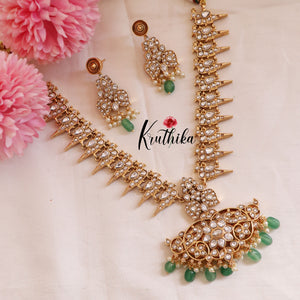 Grand Premium Kemp Necklace 2 in 1- Green Beads NC1701